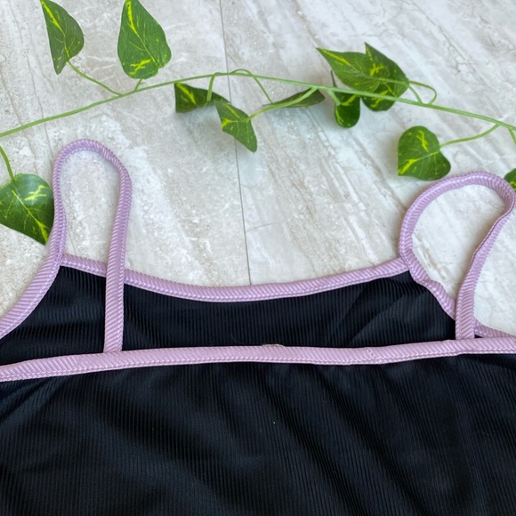 Kuromi Sanrio LARGE NWT Y2K Crop Top Tank Summer Embroidered Hello Kitty Black - Picture 6 of 10